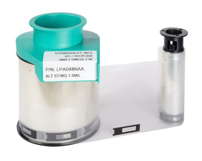 Evolis LPA048NAA 1,0 mil alternativ gjennomsiktig lapp Smart/Mag Cut-bånd (600 utskrifter)