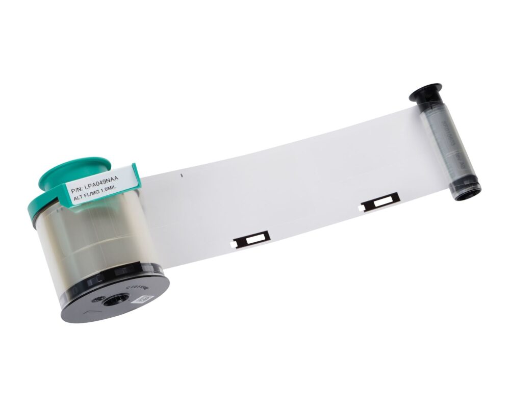 Evolis LPA049NAA 1.0mil Alternate Clear Patch Full/Mag Cut Ribbon (600 prints) - Afbeelding 2