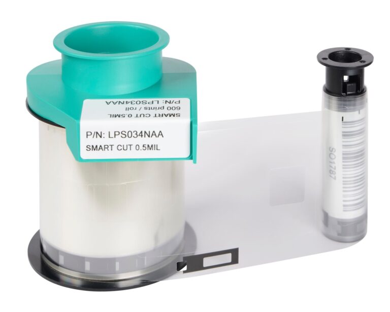 Evolis LPS034NAA 0,5 mil gjennomsiktig Smart-Cut patchtape (600 utskrifter)