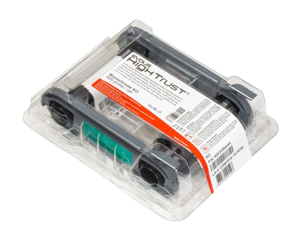 Evolis R2F210NAAA KO Black Ribbon with Overlay (600 Prints) - obrazek 2