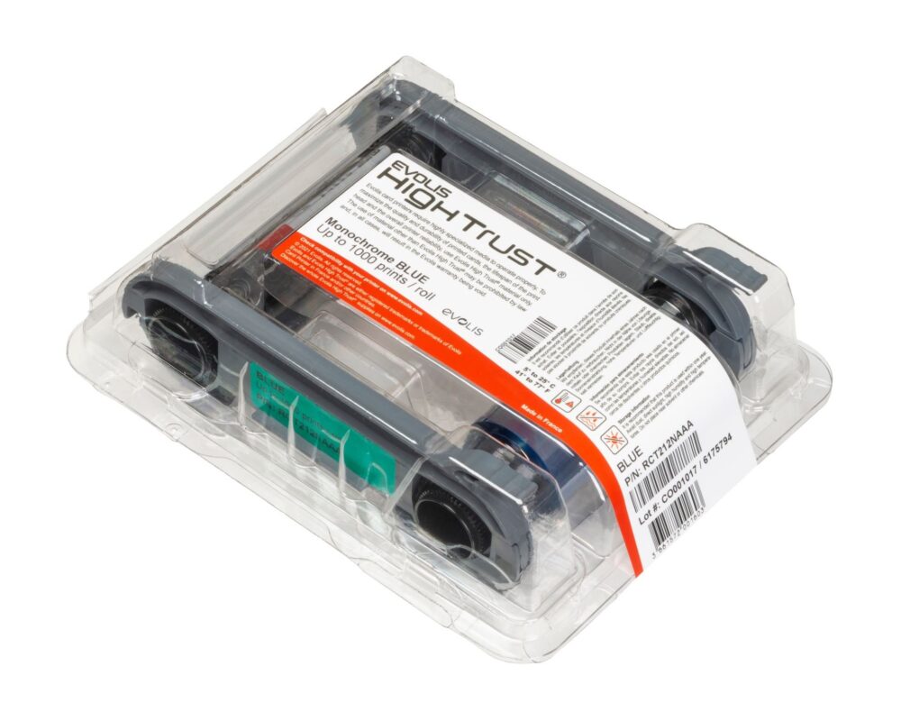 Evolis RCT212NAAA Blue Monochrome Ribbon (1000 Prints) – Bild 2