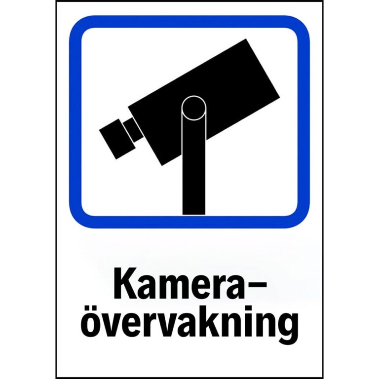Kameraövervakning Skylt – Aluminium