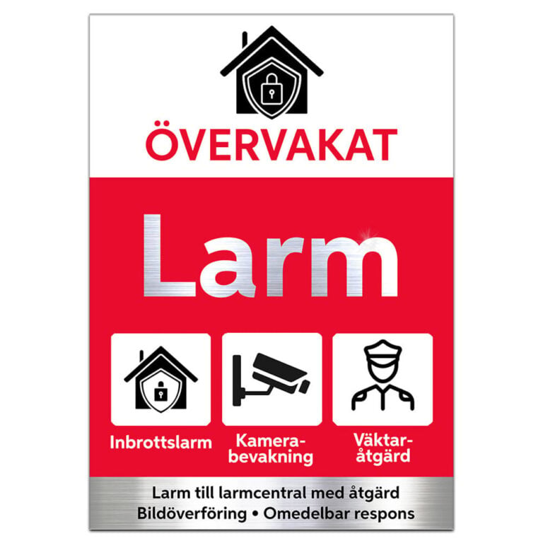Hälytyskyltti Alumiinivalvottu Itsekiinnittyvä (A4) 210x297mm