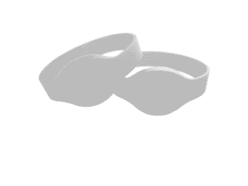 RFID Armband Mifare 1K – Small, Vit, 55mm