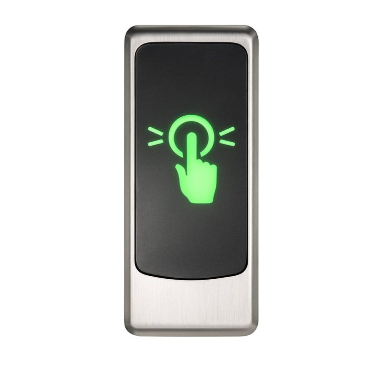 Öffnungstaste Touch Standard - Schmales Profil Metall, IP65, 12-36V (NO/NC/COM)