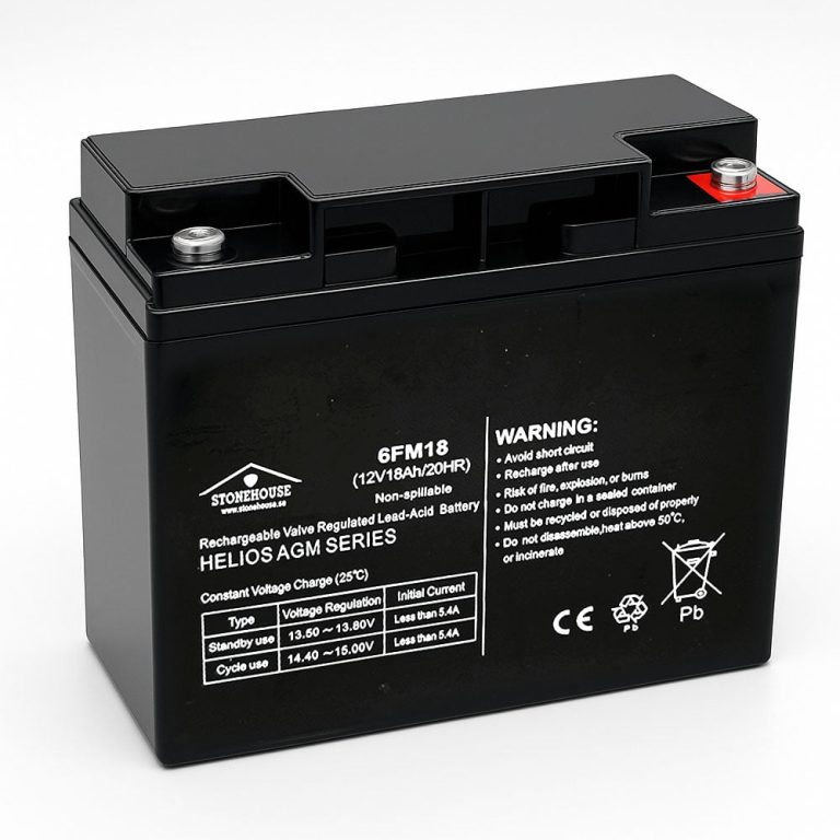 Battery 12V 18Ah HELIOS Screw-in pole 5–8 years Pro Version