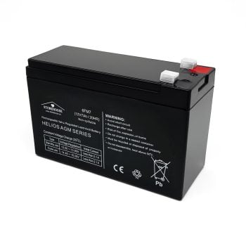 12V 7Ah AGM-batteri (VRLA) – HELIOS, designlivslängd 5 år