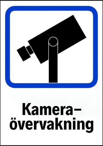 Camera surveillance Sign - Aluminum A5