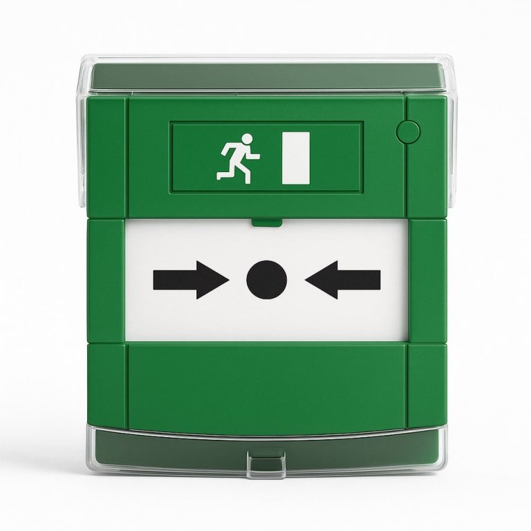 Emergency Opening Button Green LK50-G Alarm Button – 2 Free Switches, Resettable Without Glass Replacement