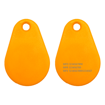 Mifare 1k ABS PLUS Orange – 3,9 mm Färdiga systemnummer (Mifare 13,56 MHz)