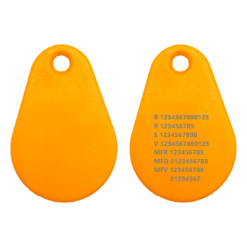 Kombi EM4200 + Mifare 1k ABS PLUS Orange – 3,9 mm Färdiga systemnummer (Dual)