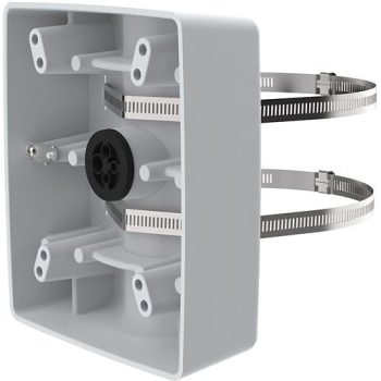 AXIS T91B57 stolpfäste för robusta installationer inomhus/utomhus på stolpar, grå