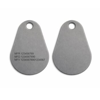 Mifare 1k ABS PLUS Grå – 3,9 mm Færdige systemnumre (Mifare 13,56 MHz)