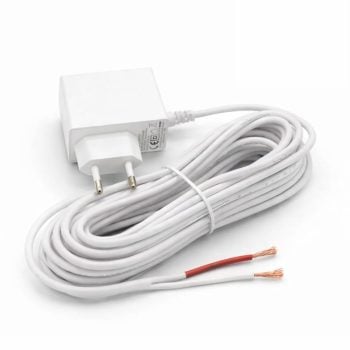 Strömadapter 12V 2A för Ajax StreetSiren – Vit med 5 meter sladd