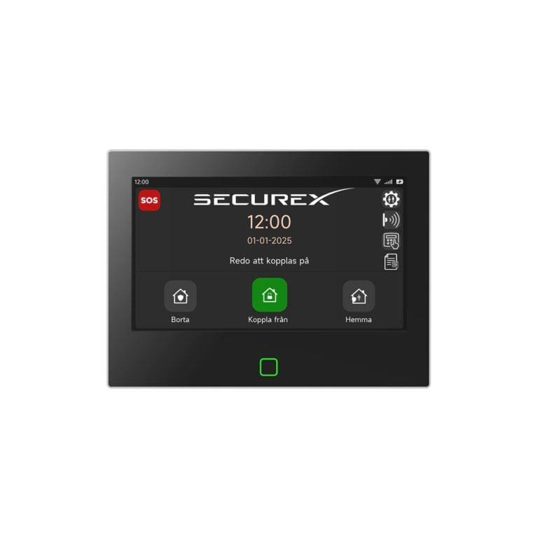 SecureX Connect Pro Central med touchscreen - svensk version med 4G og app