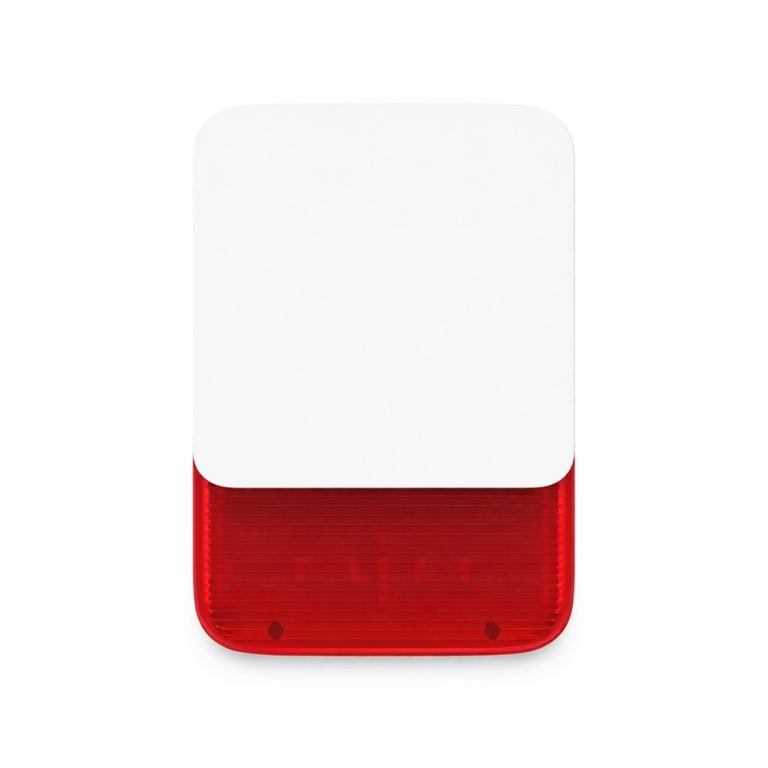 SecureX SirenGuard – Sirena de interior de 110 dB con luz estroboscópica (largo alcance)