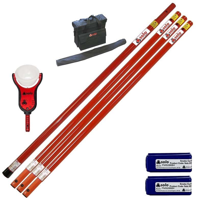 Solo 310 - Solo 365 kit testhøjde 7,3 m - Test af røg - Ekstra ES3 & tasker