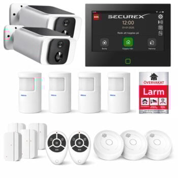 SecureX Connect Pro Kamera- och larmpaket Villa Stor - Svensk version