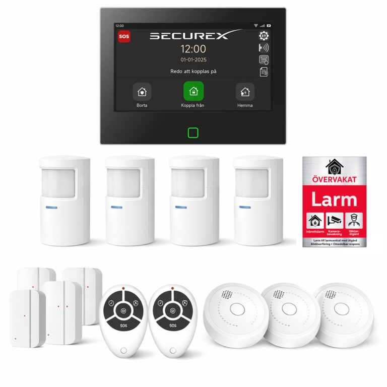 Pack d'alarme SecureX Connect Pro Villa Large - Version suédoise