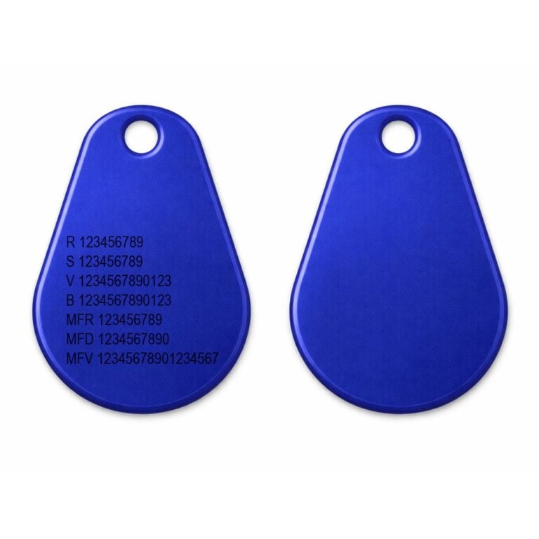 Combi EM4200 + Mifare 1k ABS Pro Blue – 2,9 mm Ferdige systemnumre (Dobbel)