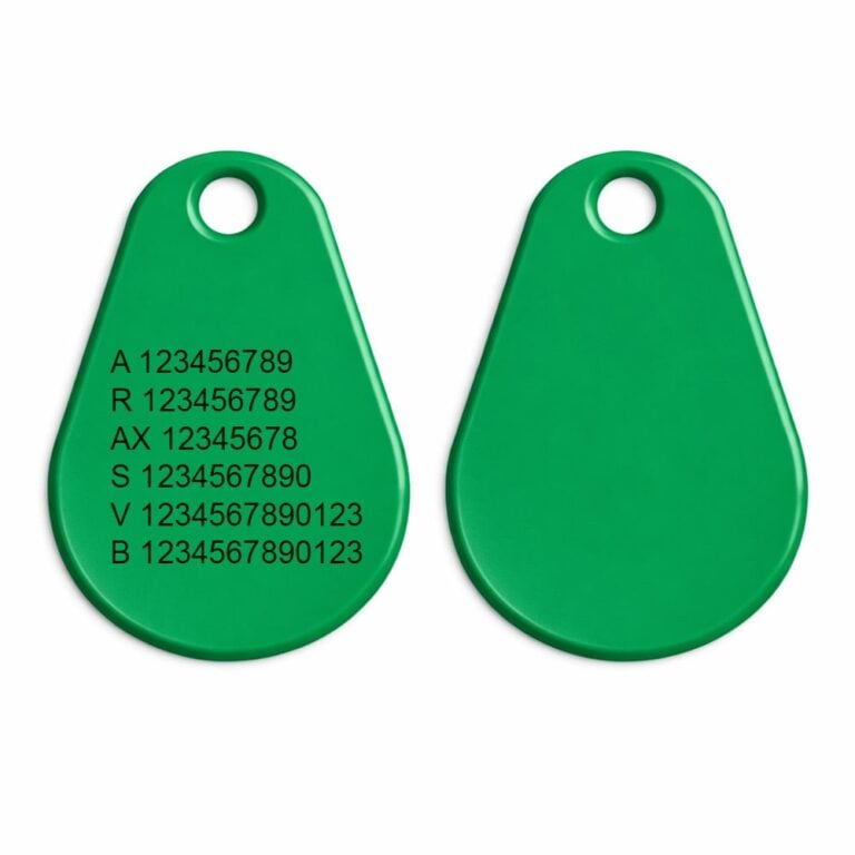 EM4200 ABS Pro Green – 2,9 mm Valmiit järjestelmänumerot (EM 125 kHz)