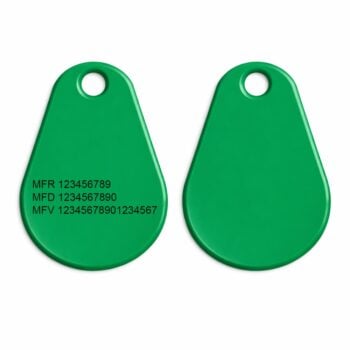 Mifare 1k Classic ABS Pro Groen - 2,9 mm Afgewerkte systeemnummers (Mifare 13,56 MHz)