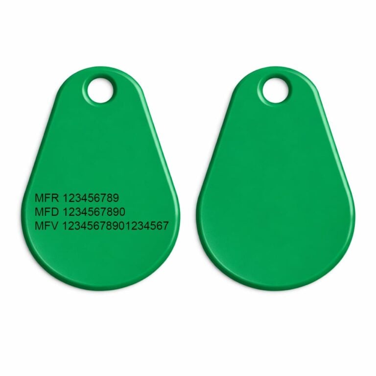 Mifare 1k Classic ABS Pro Green – 2,9 mm Ferdige systemnumre (Mifare 13,56 MHz)