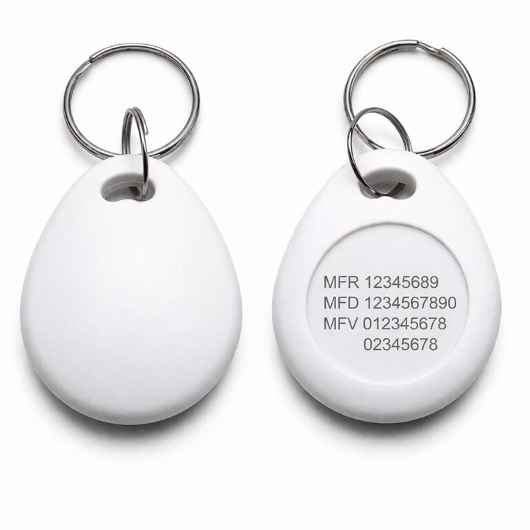 Droppen Mifare 4k White Keyfob - Finished System Numbers (Mifare 13.56 MHz)