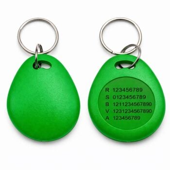 EM4200 Droppen Green – Schlüsselanhänger mit vorgefertigten Systemnummern (EM 125 kHz)