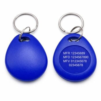 Etiqueta de llave azul Mifare 1k Droppen: números de sistema preconfigurados (Mifare 13,56 MHz)