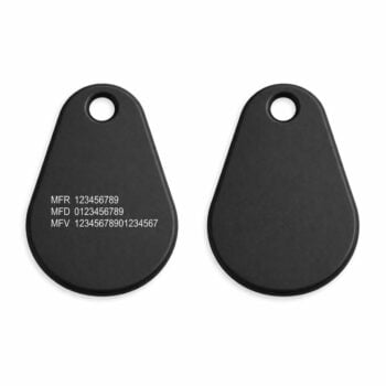 Mifare 4k ABS PLUS Sort – 3,9 mm Færdige systemnumre (Mifare 13,56 MHz)