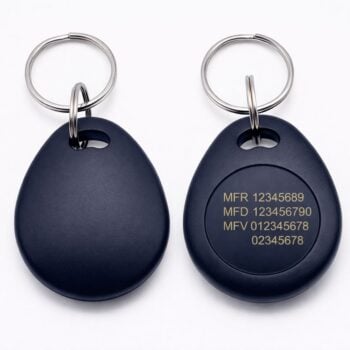 Mifare 1k Droppen Black sleutelhanger – Kant-en-klare systeemnummers (Mifare 13,56 MHz)