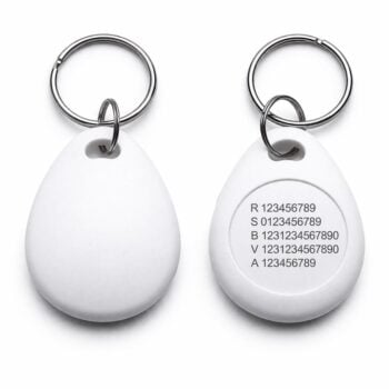 EM4200 Droppen Blanc – Porte-clés Numéros de système prêts à l'emploi (EM 125 kHz)