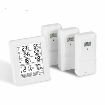Digital Termometer Inne/Ute med 3 Sensorer och Luftfuktighetsmätare - Trådlöst