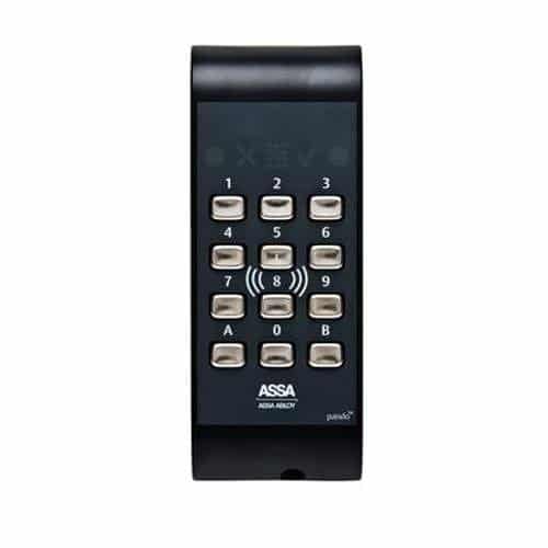 ASSA ABLOY S559685N084 Pando Secure Reader näppäimistöllä, tukee 13,56 MHz tekniikkaa, musta