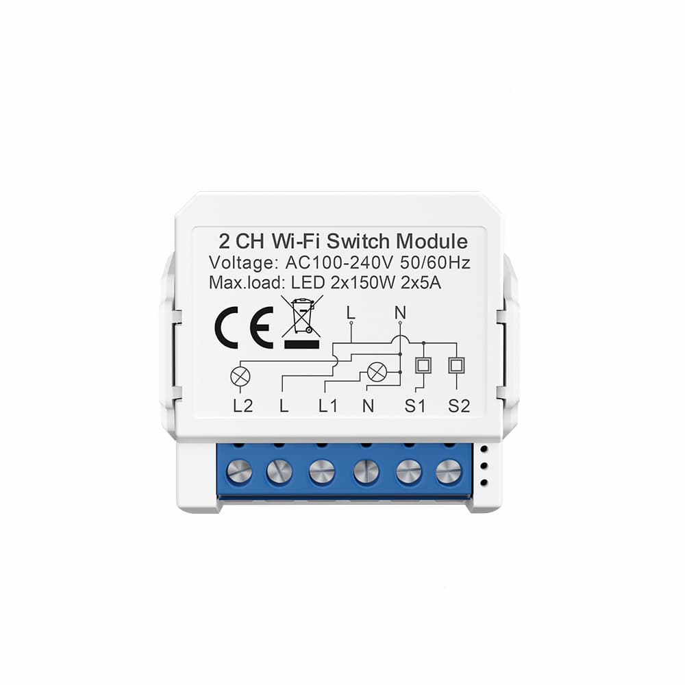 Relais WiFi intelligent Stonehouse 2 canaux - Interrupteur intelligent via application