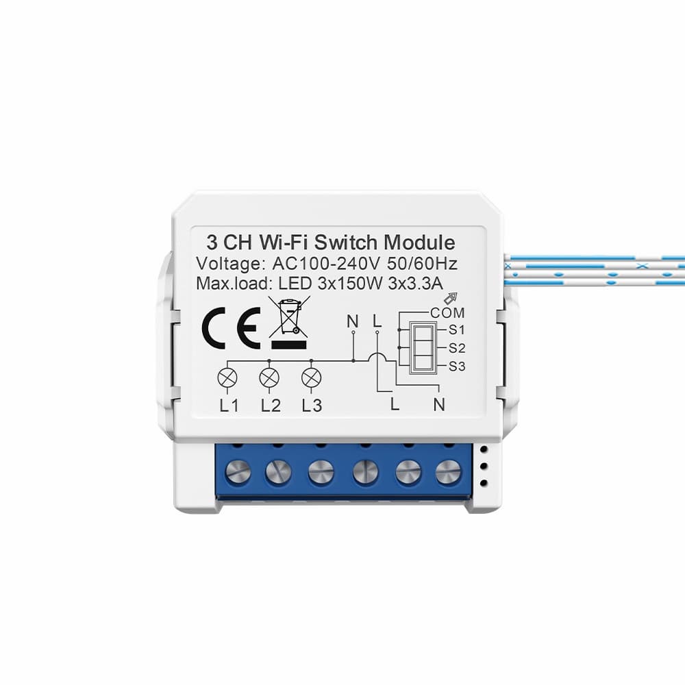 Stonehouse Smart WiFi Relä 3 Kanaler - Smart Brytare via App