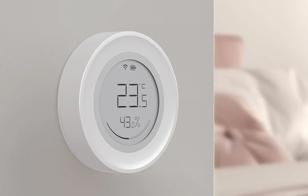Smart ZigBee Temperatur- & Luftfuktighetssensor - Vägg eller Stående montage - Billede 5