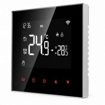 Termostato inteligente ZigBee con relé libre de potencial 3A 240V CA