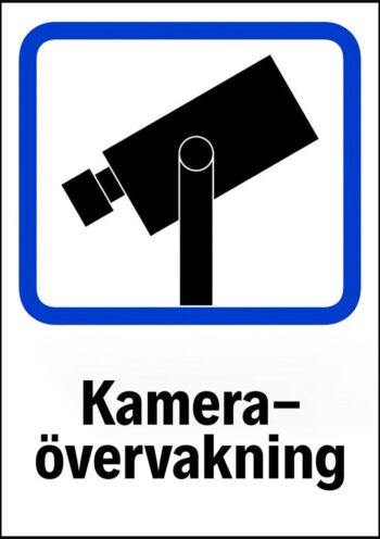 Kameraövervakning Skylt – Aluminium