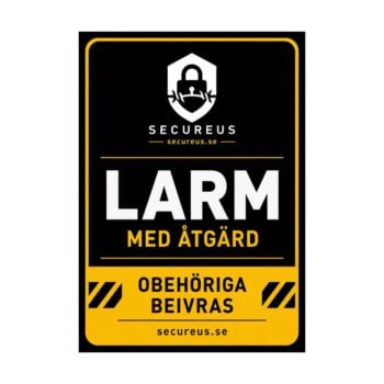 Larmskylt Secureus Warning A8, självhäftande aluminium