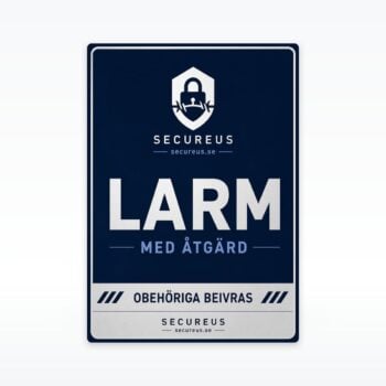 Larmdekal Secureus Blue | Sj&auml;lvh&auml;ftande PET Dekal<span> - </span>A6 &ndash; 105 &times; 148 mm