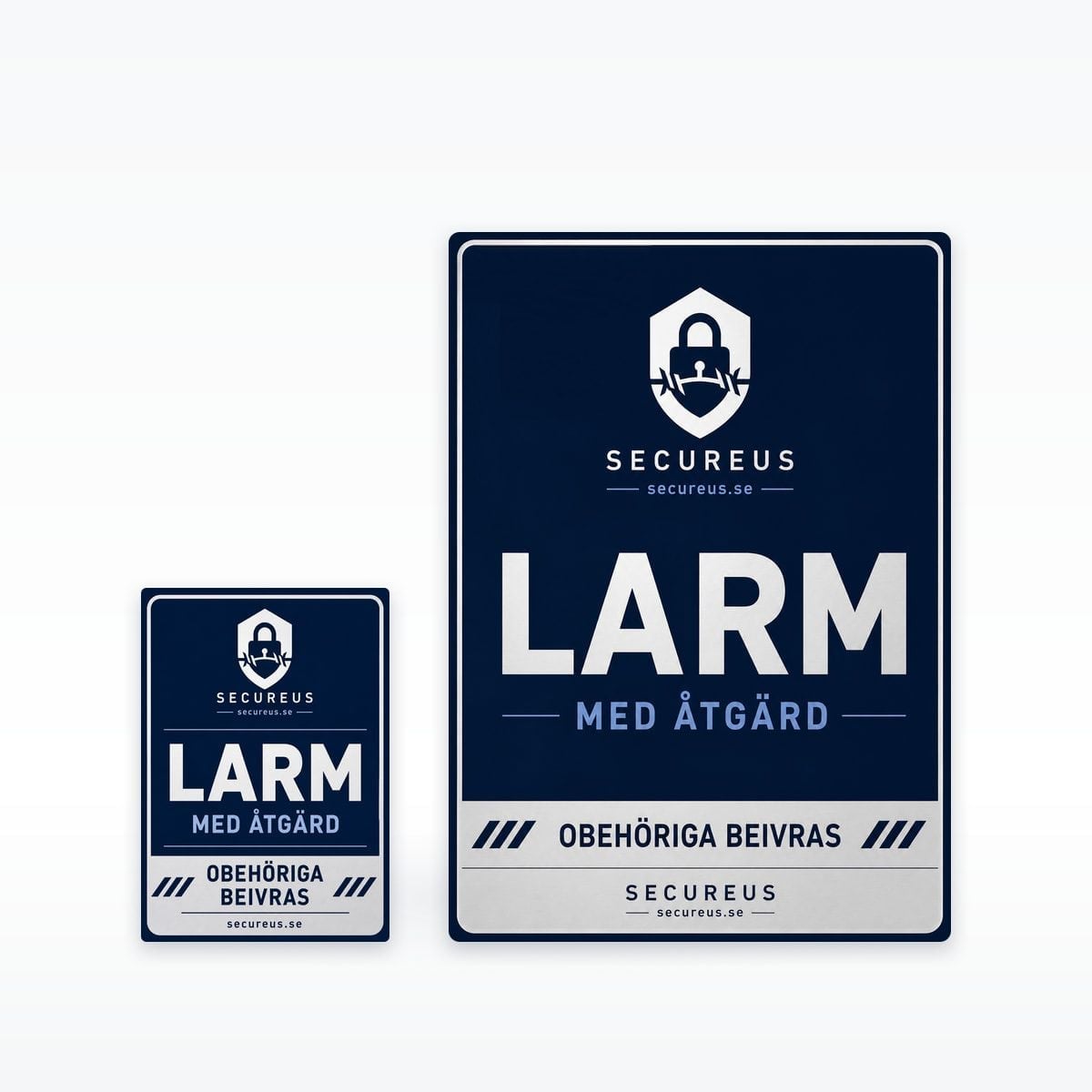 Larmdekal Secureus Blue | Självhäftande PET Dekal