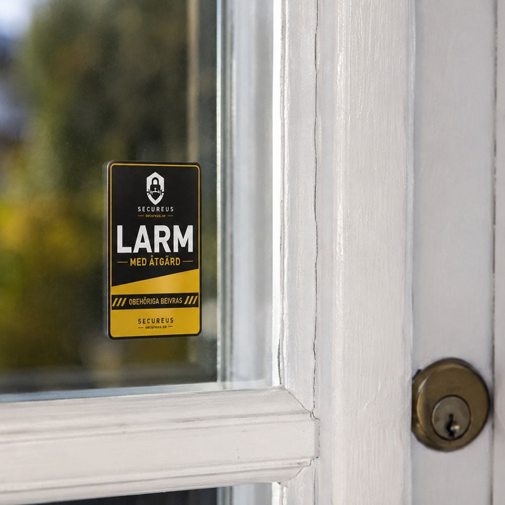 Larmdekal Secureus Warning | Självhäftande PET Dekal - Imagen 3