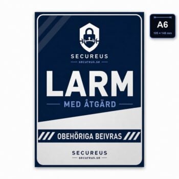 Warnschild Secureus Blue | Selbstklebendes Aluminium<span> - </span>A6 &ndash; 105 &times; 148 mm