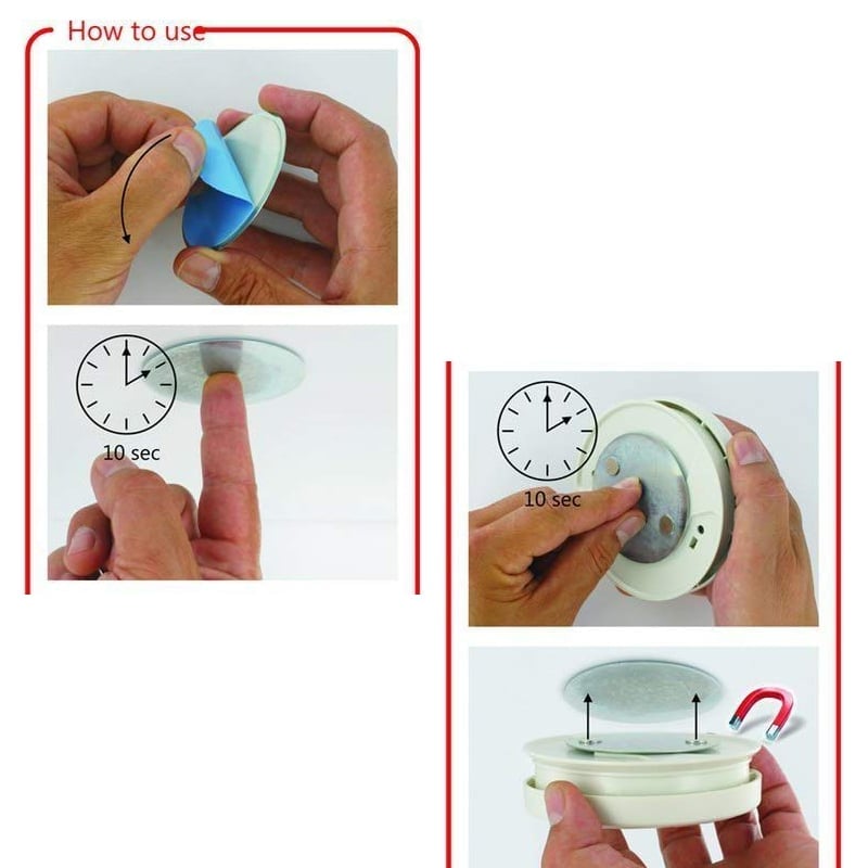 Magnetiskt fäste extra starkt för brandlarm – universell montering 3 magneter - Image 3