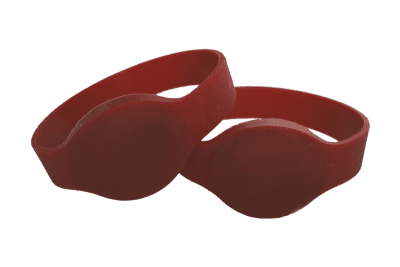 Pulsera RFID tamaño fijo Mifare1k tamaño 65 mm / mediano Color: Rojo