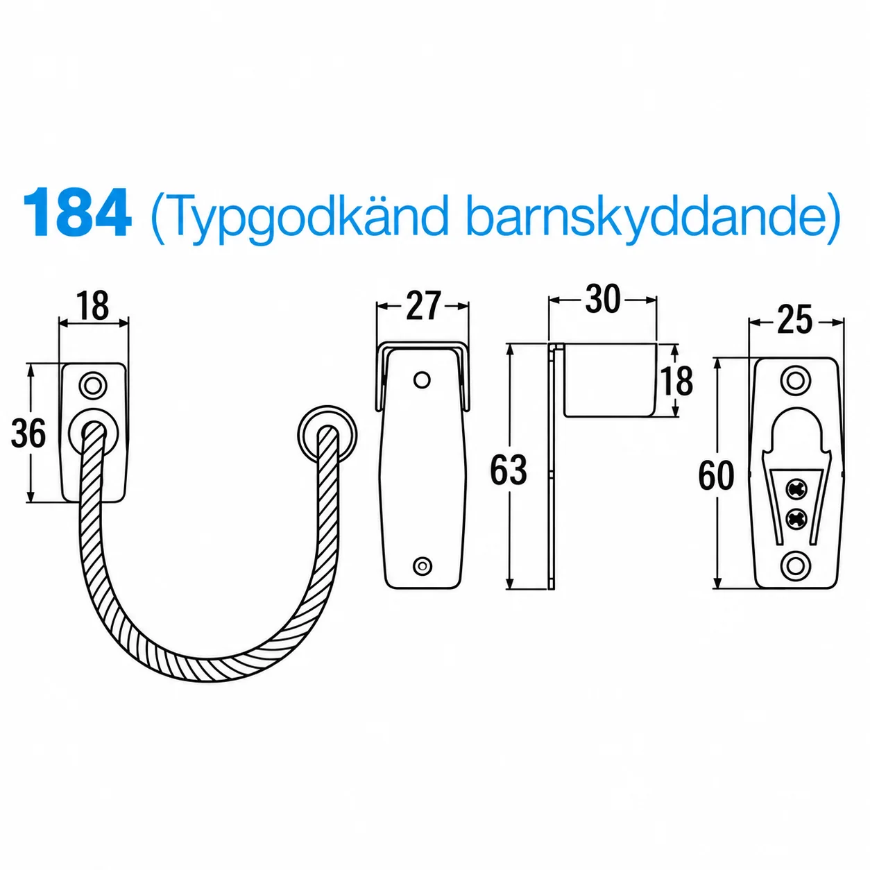ASSA ABLOY FIX 184 barnsäkerhetsspärr, Vit – Image 2
